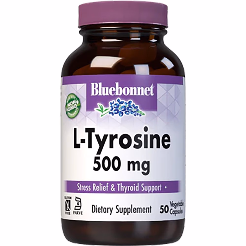 Bluebonnet L Tyrosine 500mg 50 Veg Caps 1