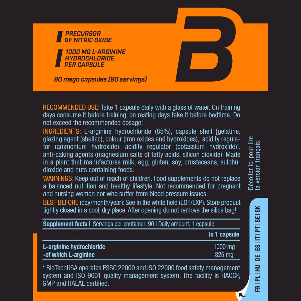 BioTechUSA L-Arginine - 90 Capsules 2