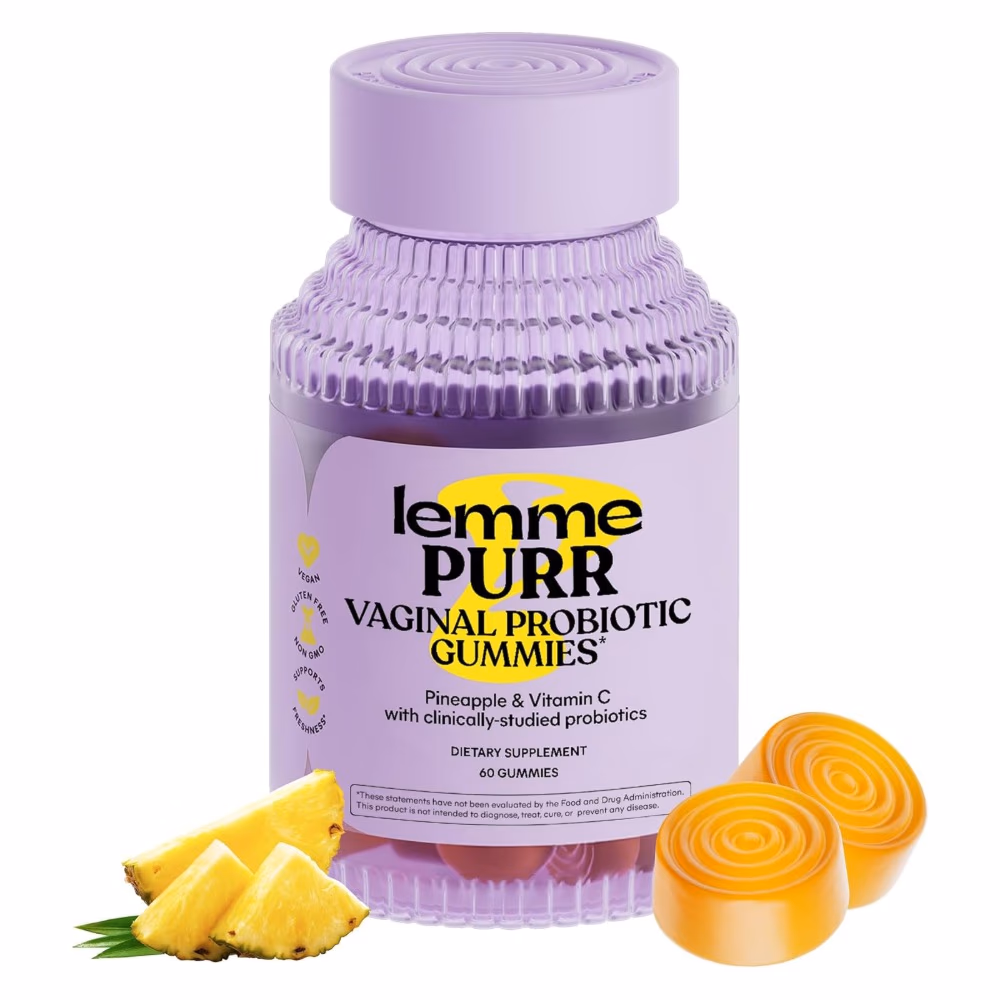 Lemme Purr Vaginal Probiotic Gummies – 60 Gummies | Feminine Health Supplement with Probiotics & Cranberry
