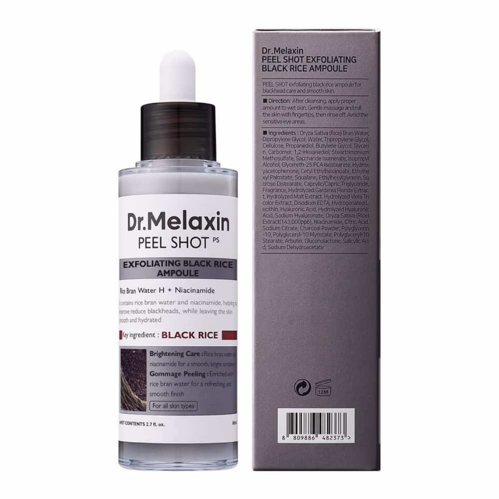 Dr Melaxin Exfoliating Black Rice Ampoule 80ml 1