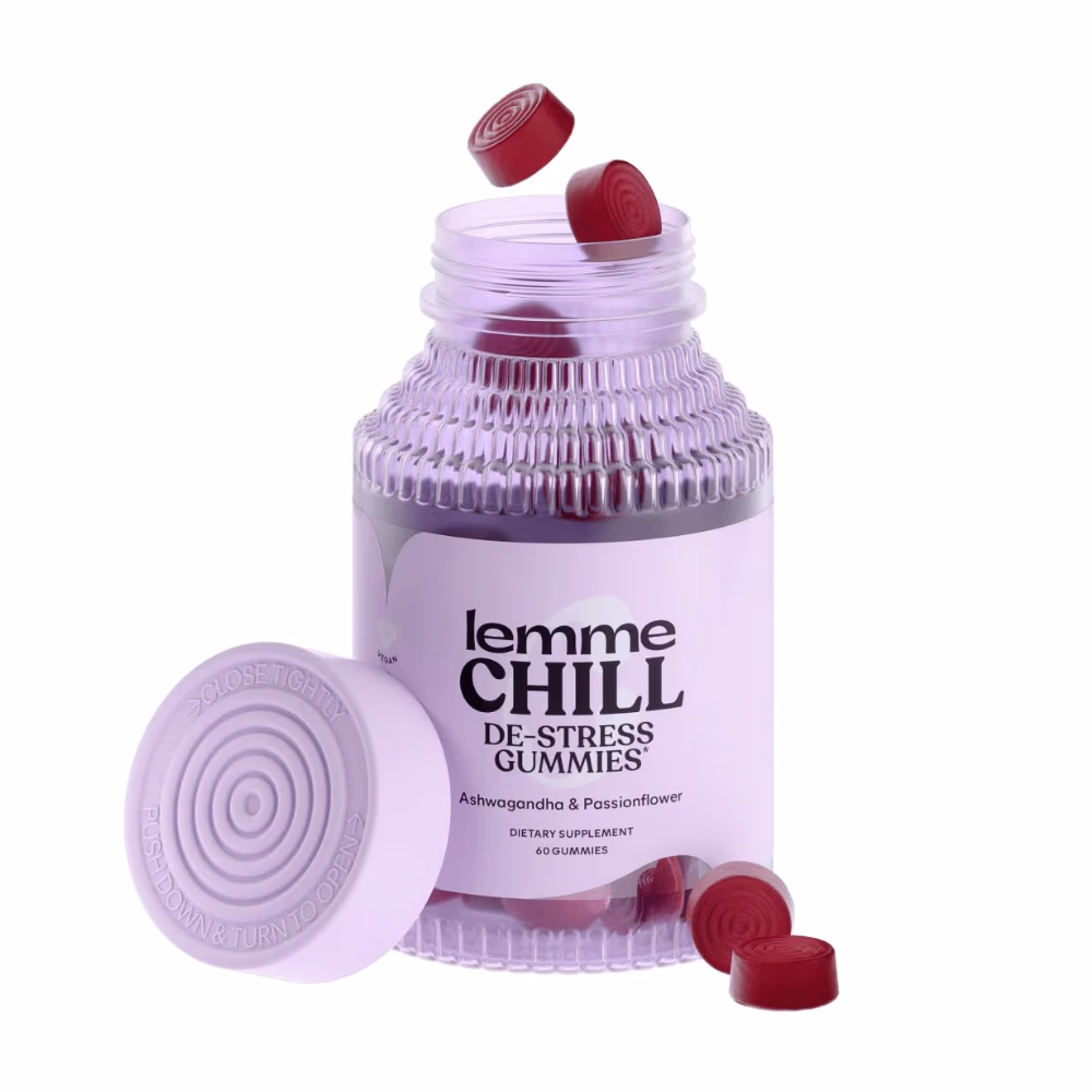 Lemme Chill De-Stress Gummies | KSM-66 Ashwagandha & Passionflower for Calm & Cortisol Balance | 60 Count 1