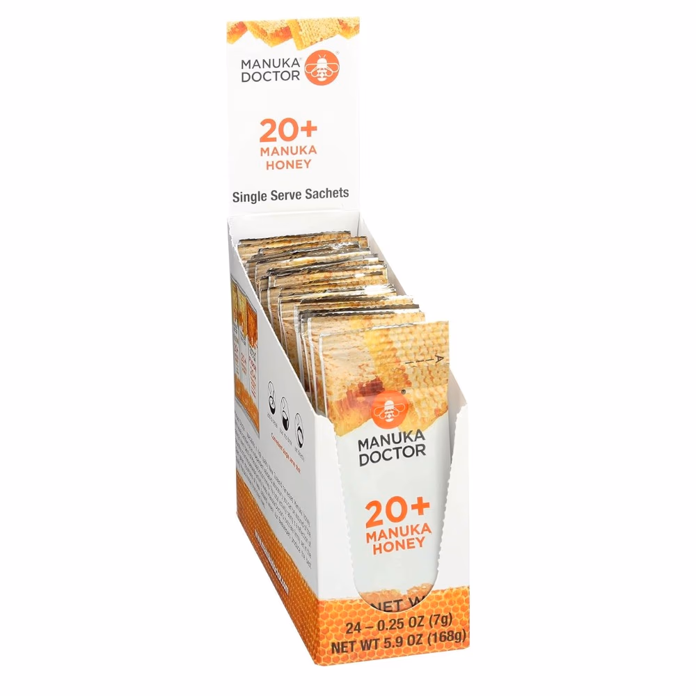 Manuka Doctor 20+ Manuka Honey Sachets 24 Sachets 1