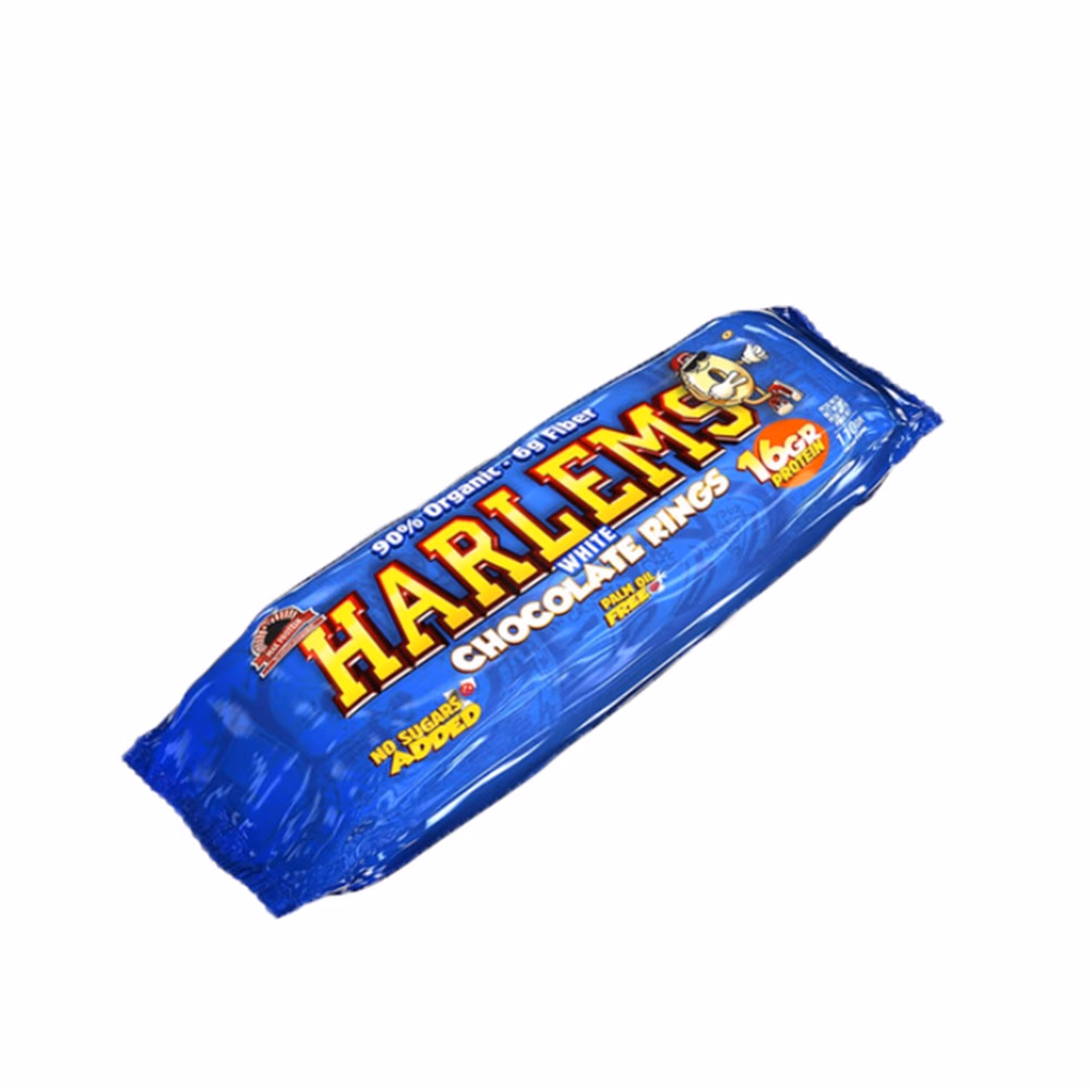 The MaxProtein Harlems Chocolate Rings White Chocolate 110g