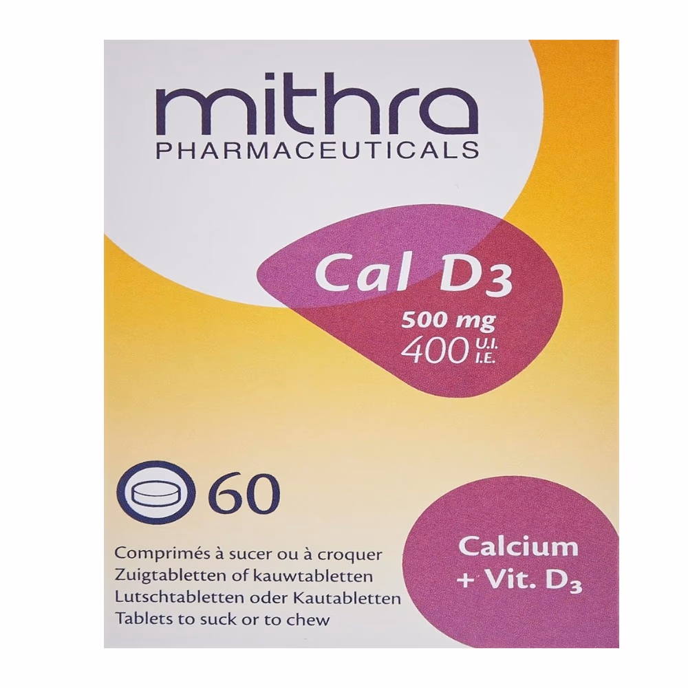 Mithra Cal D3 500mg Chewable Tablets 60s