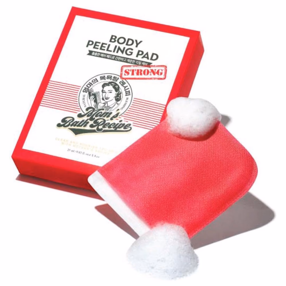 Moms Bath Recipe Body Peeling Pad Red – 25ml x 8 Pads | Exfoliating & Brightening Body Treatment Pads 1