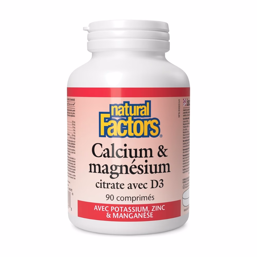 Natural Factors Calcium & Magnesium Citrate with Vitamin D3 90s