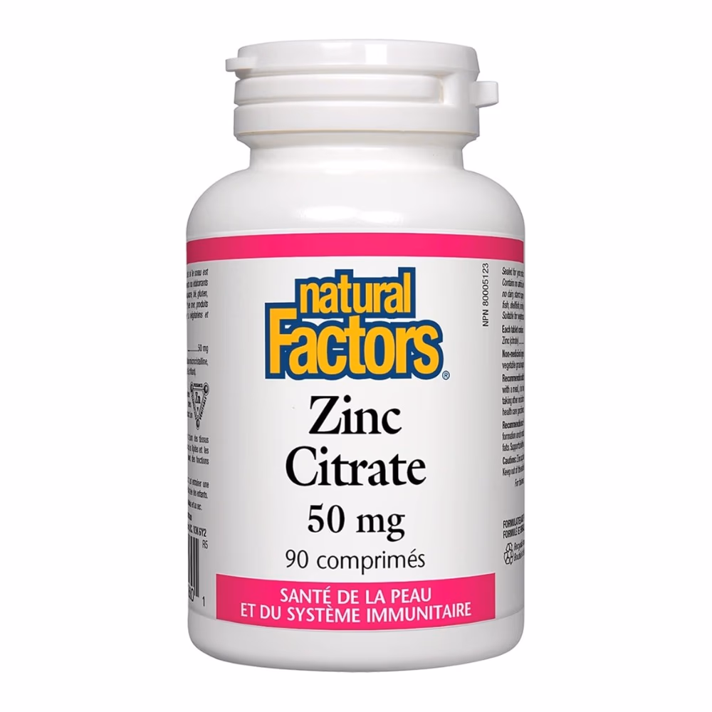 Natural Factors Zinc Citrate 50mg 90s 1