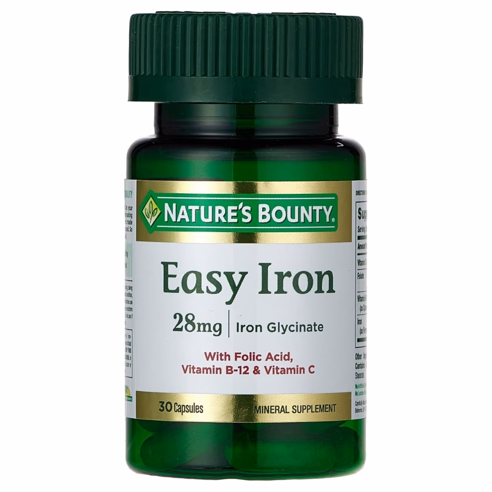Nature's Bounty Easy Iron 28mg 30 Softgels
