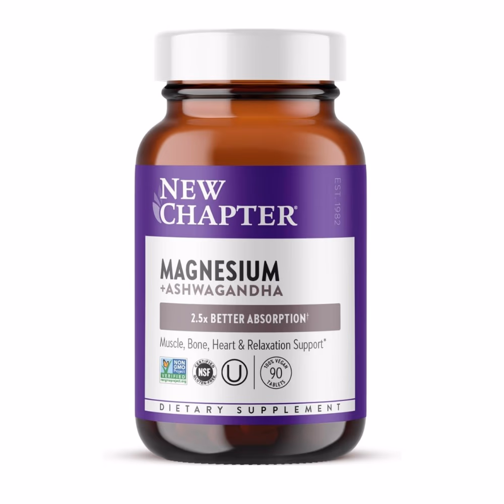 New Chapter Magnesium + Ashwagandha 30 Tabs 1