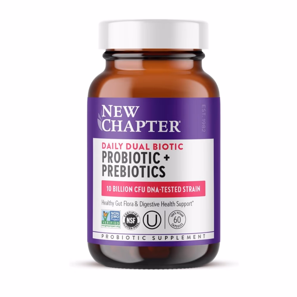 New Chapter Daily Dual Biotic Pro + Prebiotic 60 Capsules