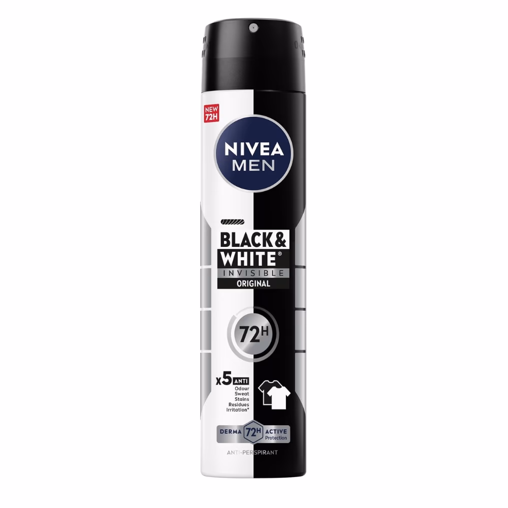NIVEA Men Black & White Invisible Deodorant 200ml 1