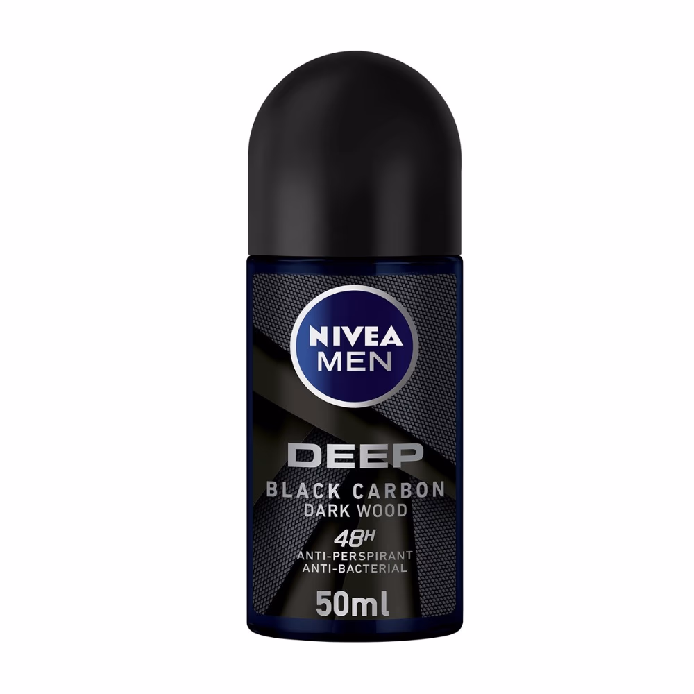 NIVEA Men Deep Black Carbon Deo Roll On 50ml  1