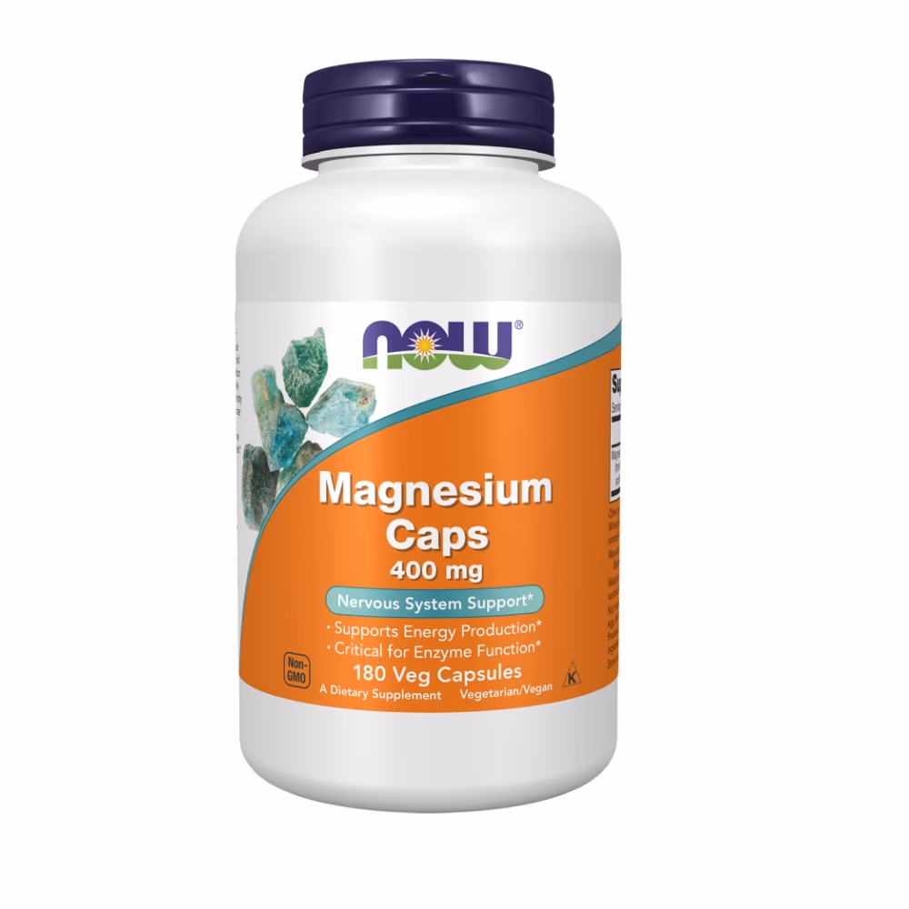 Now Magnesium 400mg 180 Veg Capsules