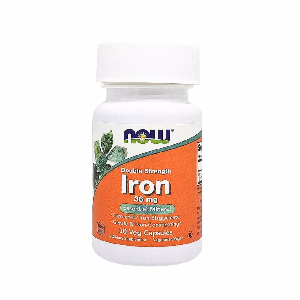Now Iron 36mg 30 Veg Capsules 1