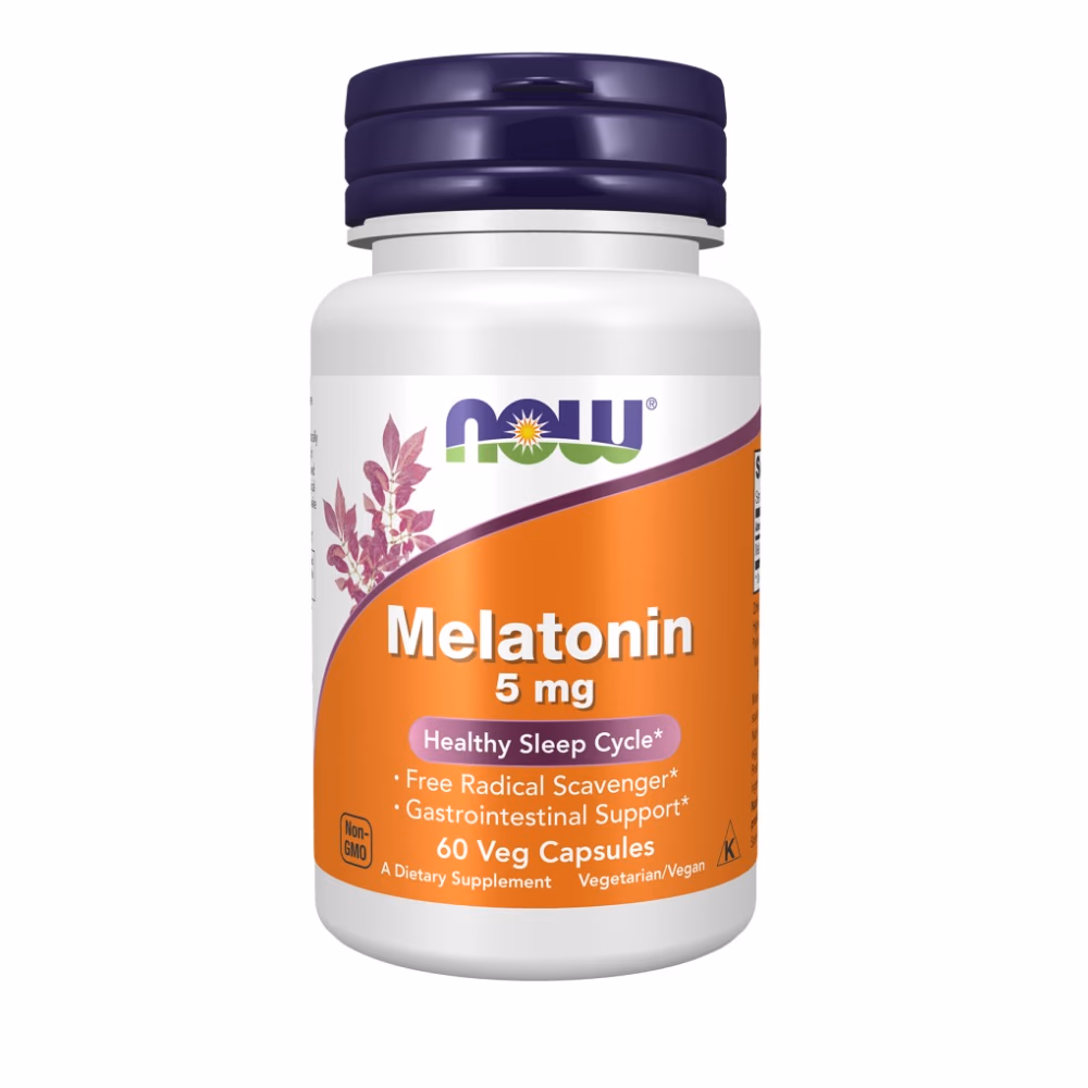 Now Melatonin 5mg 60 Veg Capsules 1