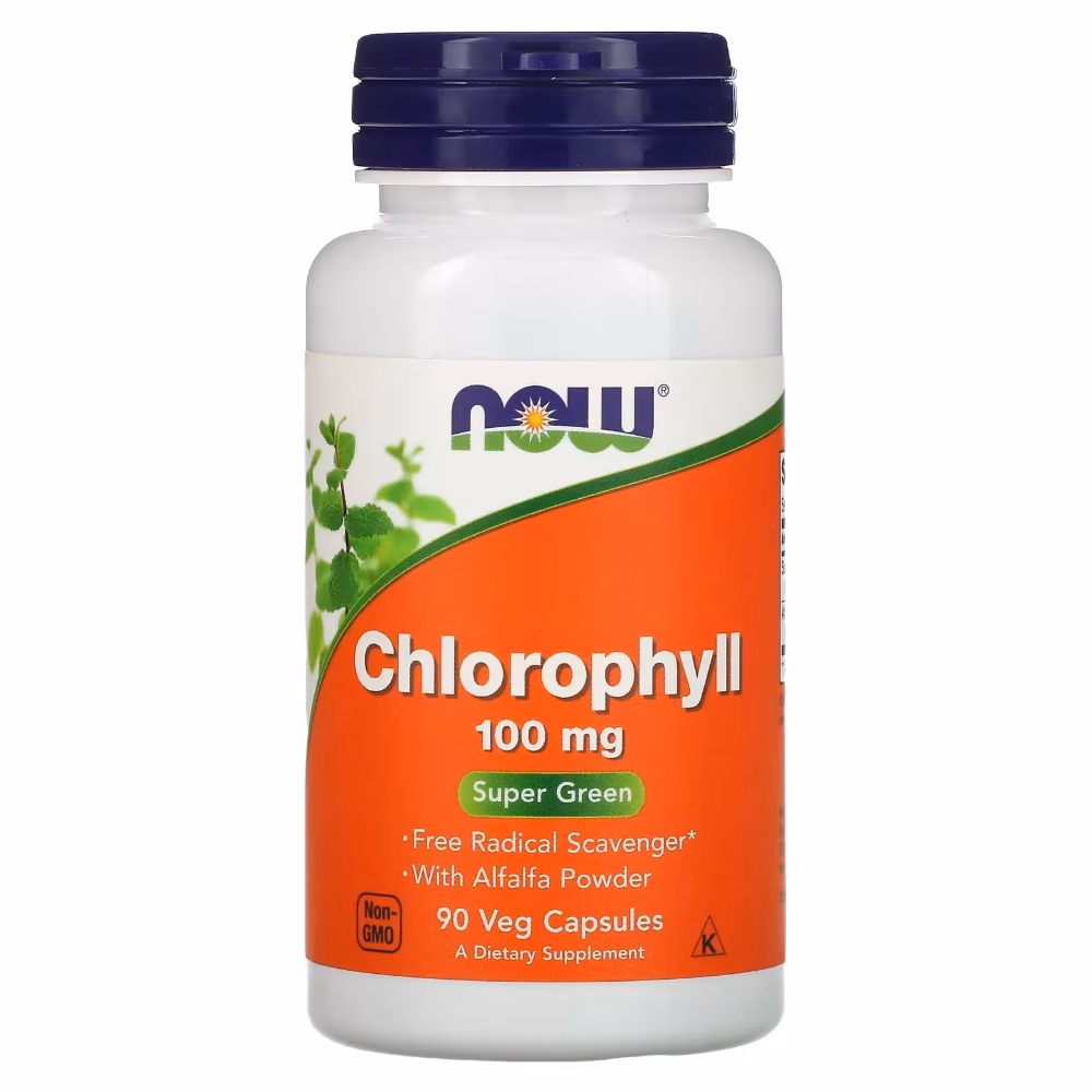  Now Chlorophyll 100mg 90 Veg Capsule 1