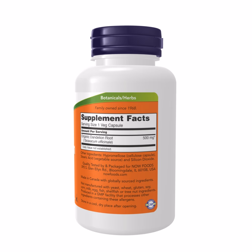 Now Dandelion Root 500mg 100 Veg Capsule 2