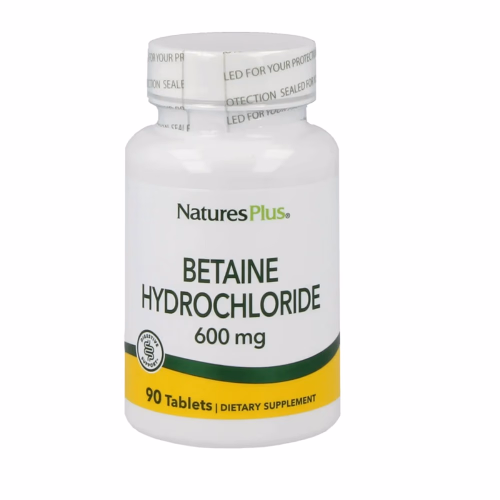 Natures Plus Betaine Hydrochloride 600mg 90 Tabs