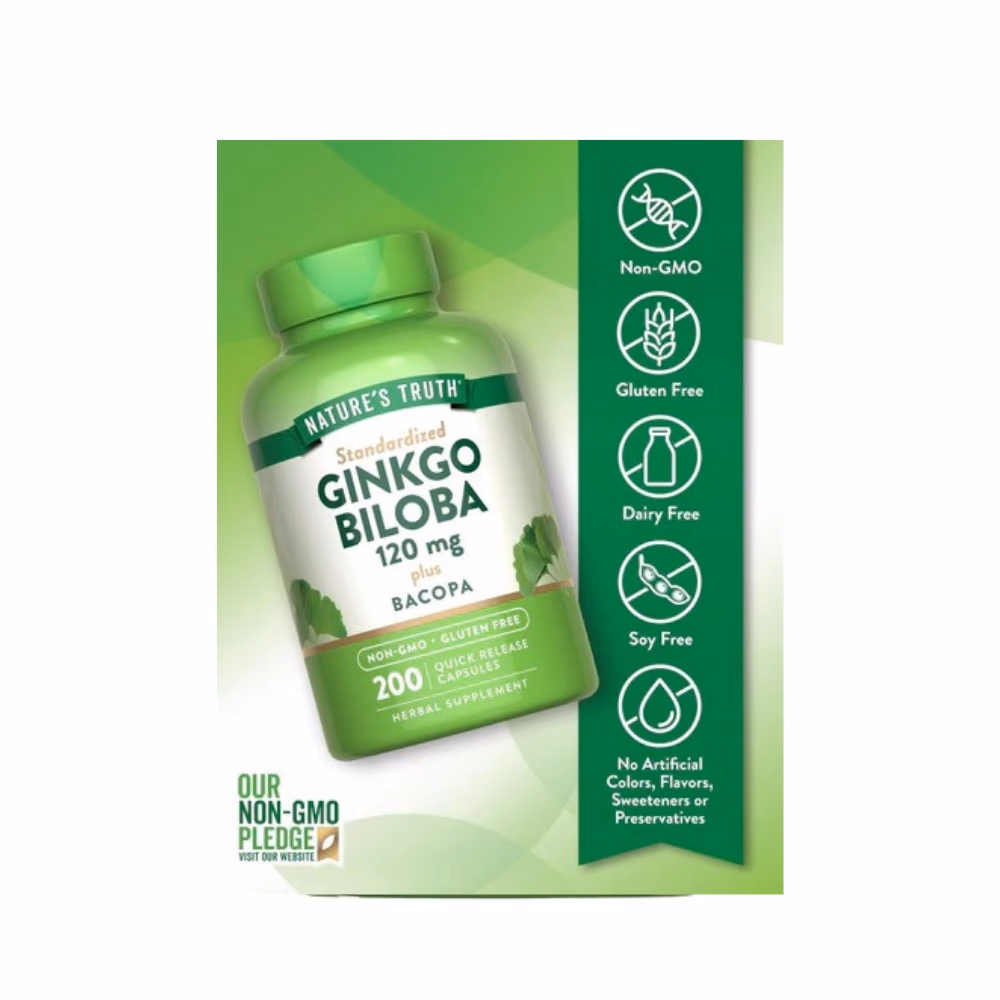Nature's Truth Ginkgo Biloba 120mg 200 Capsules 4