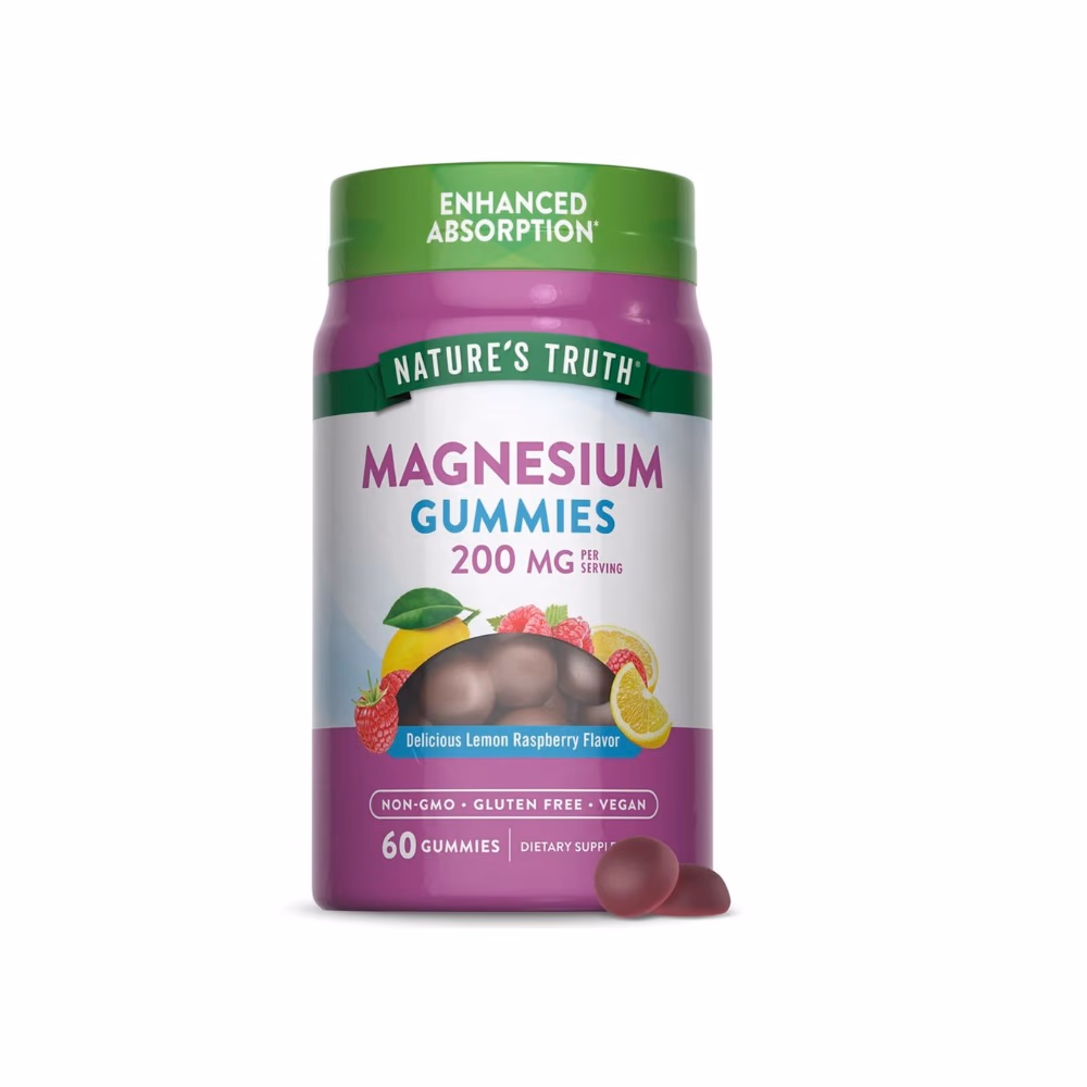Nature's Truth Magnesium 200mg Lemon Raspberry 60 Gummies
