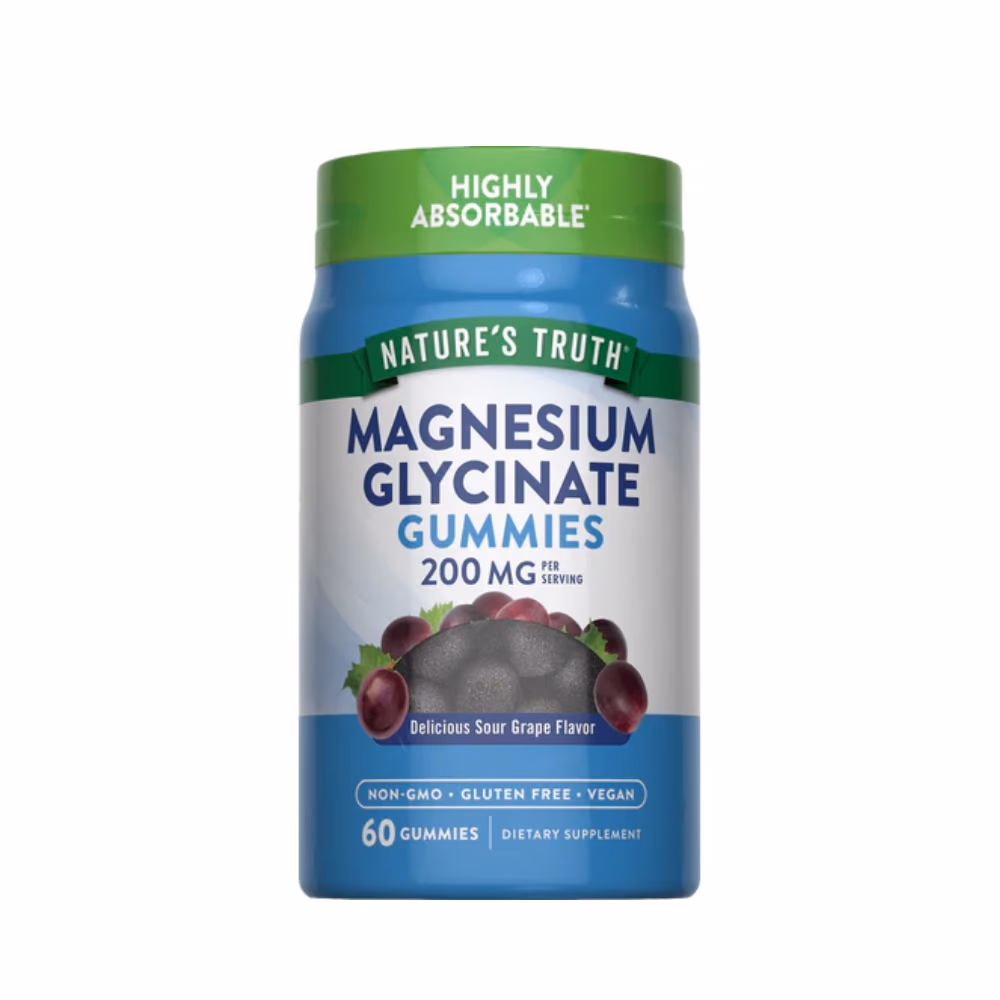 Nature's Truth Magnesium Glycinate 200mg Grape Gummies 60s 1