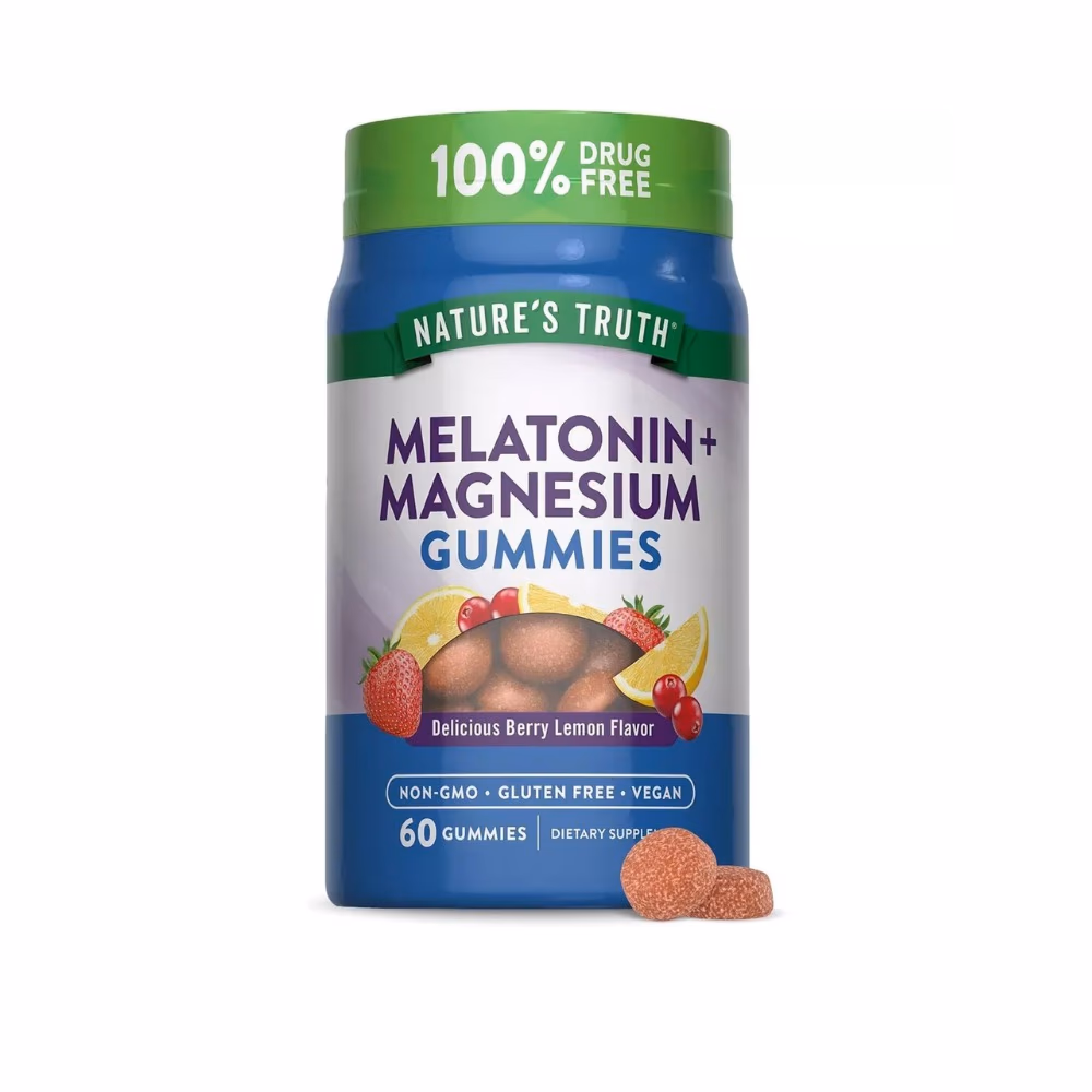 Nature's Truth Melatonin + Magnesium Berry Lemon Gummies 60s 1