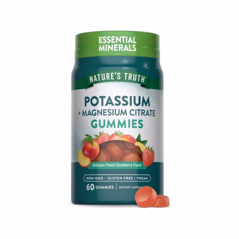 Nature's Truth Potassium Mag Citrate Peach-Strawberry Gummies 60s