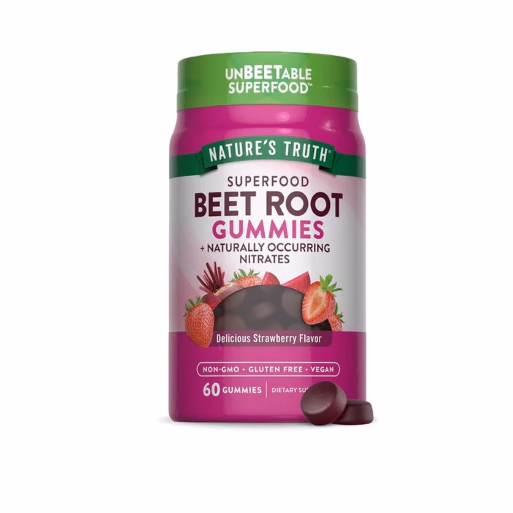 Nature's Truth Superfood Beet Root Strawberry Gummies 60s  1