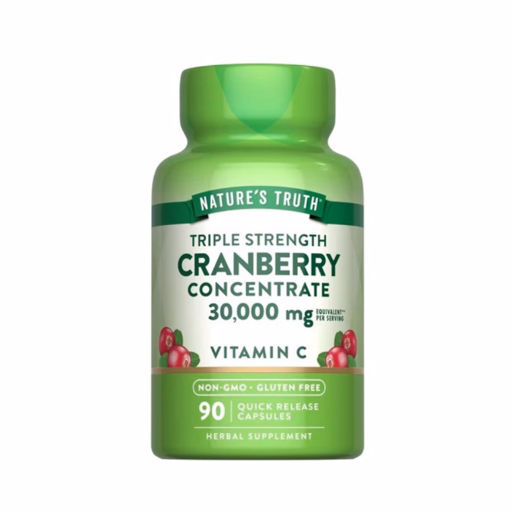 Nature's Truth Triple Strength Cranberry 30,000mg + Vitamin C 90 Caps 1