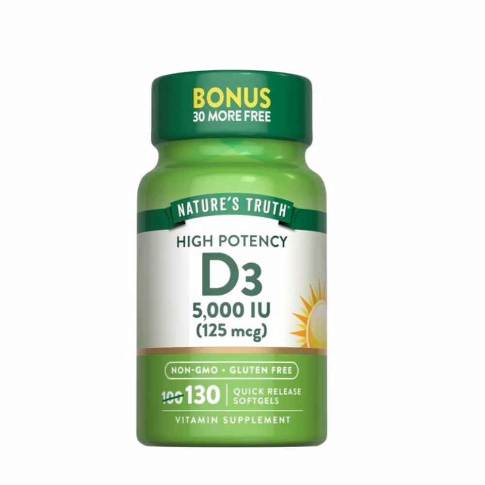 Nature's Truth Vitamin D3 5000 IU 130 Softgels 1