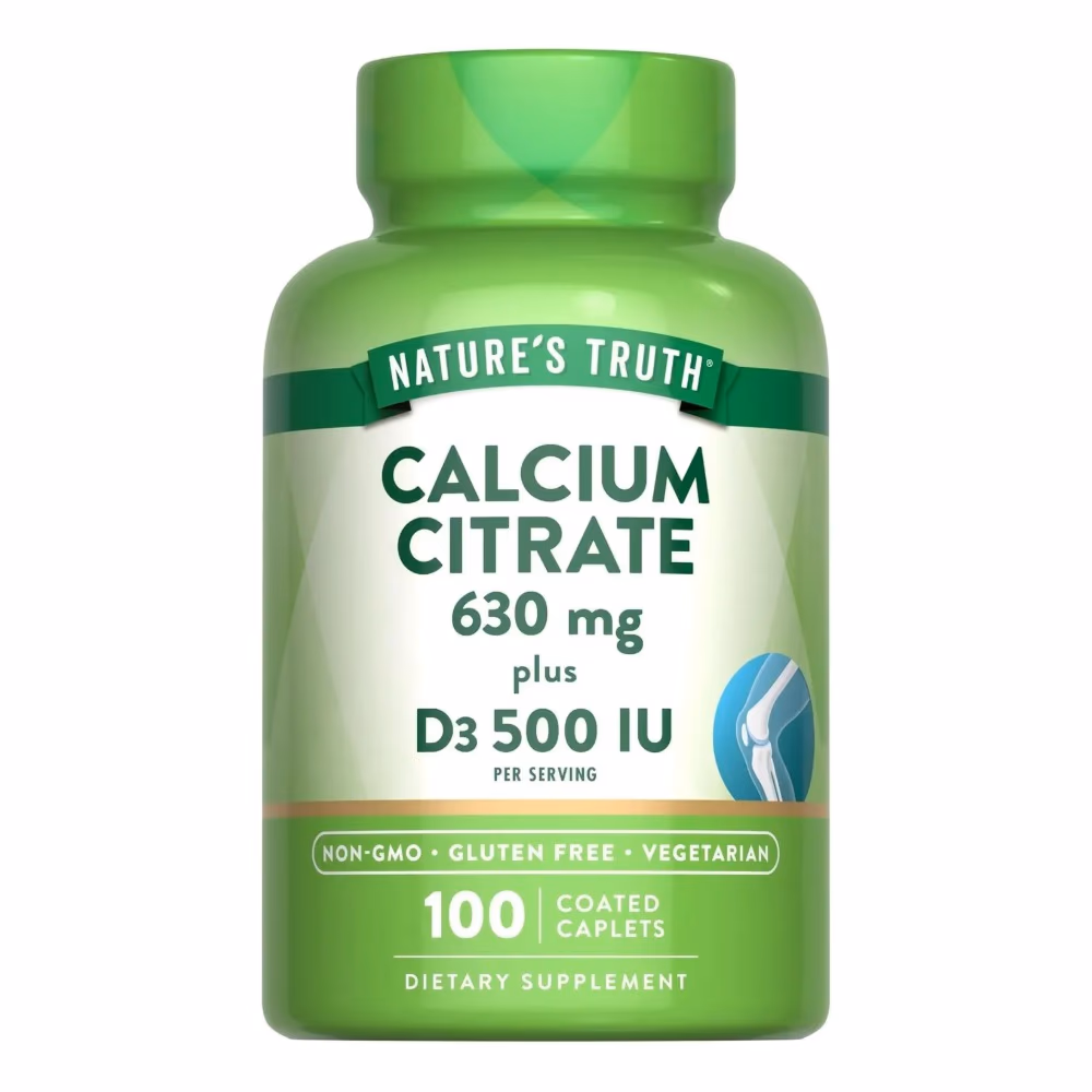 Natures Truth Calcium Citrate 630Mg Plus D3 500Iu - 100 Capsules 1