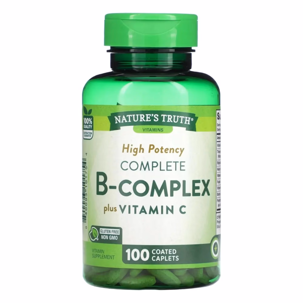 Natures Truth Complete B-Complex Plus Vitamin C - 100 Capsules