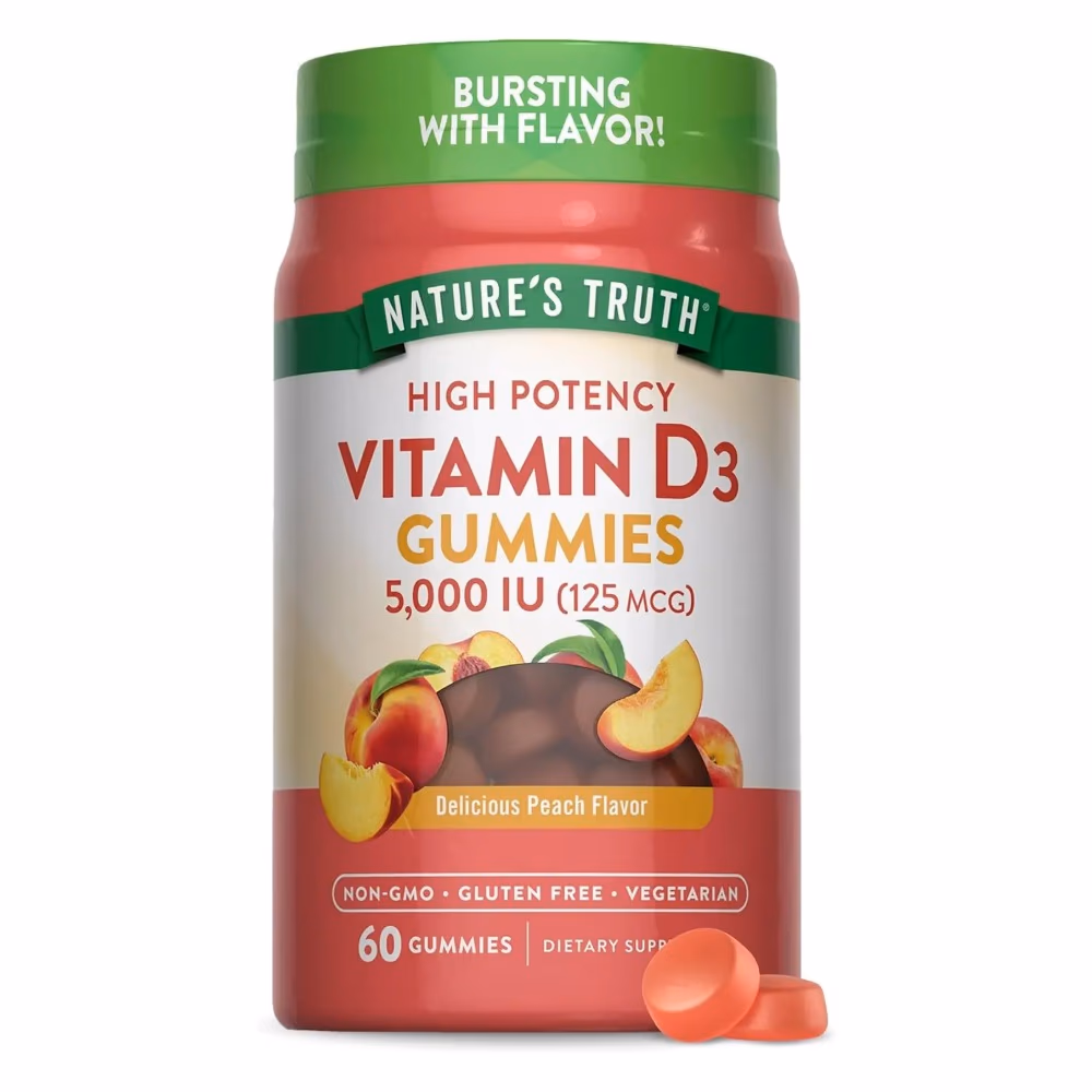 Natures Truth Vitamin D3 5000 IU Gummies - 60 Gummies