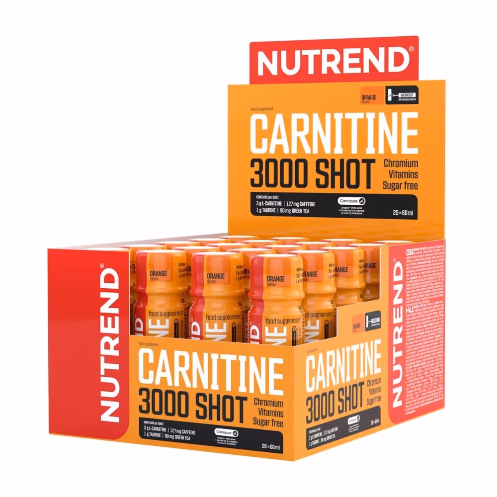 Nutrend Carnitine 3000 Shot Orange 60ml – Pack of 20 1