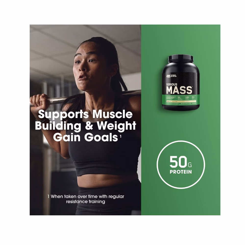 Optimum Nutrition Serious Mass Vanilla 6LB 5