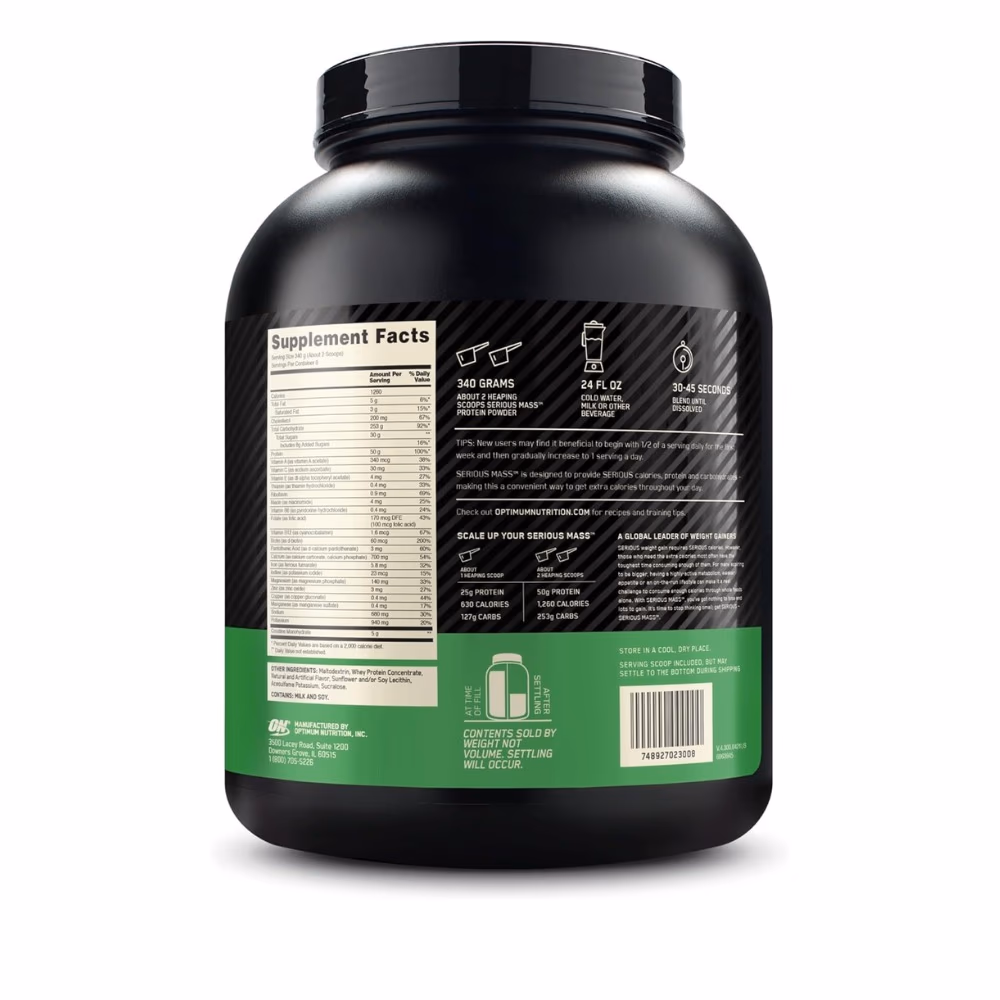 Optimum Nutrition Serious Mass Vanilla 6LB 4