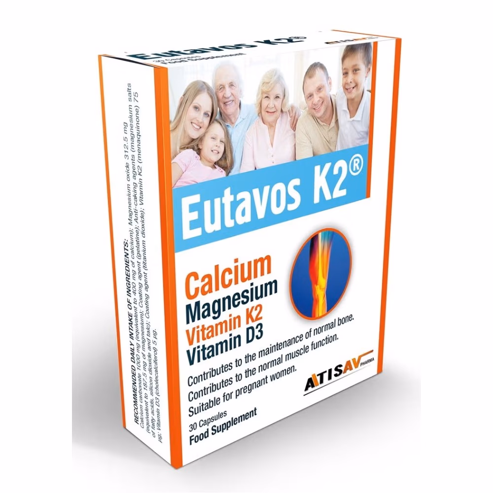 Atisav Eutavos K2 Calcium & Mag K2 Vit D3 30 Capsules