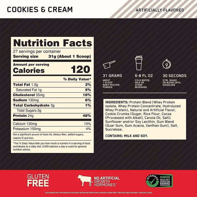 Optimum Nutrition 100% Gold Standard Whey Extreme Milk Chocolate 5LB 4