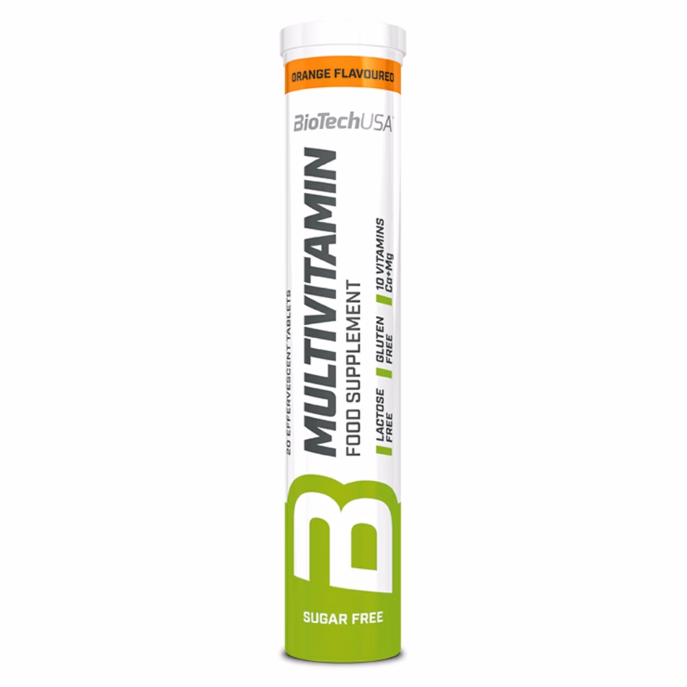 BioTechUSA Multivitamin Effervescent Orange Flavor - 20 Tablets ( 2+1 Offer)