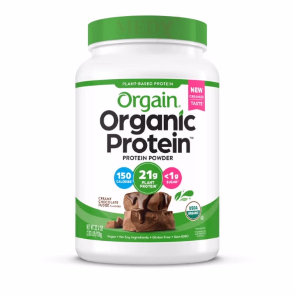 Orgain Organic Plant-Based Protein Powder – Creamy Chocolate Fudge, 2 lb 1
