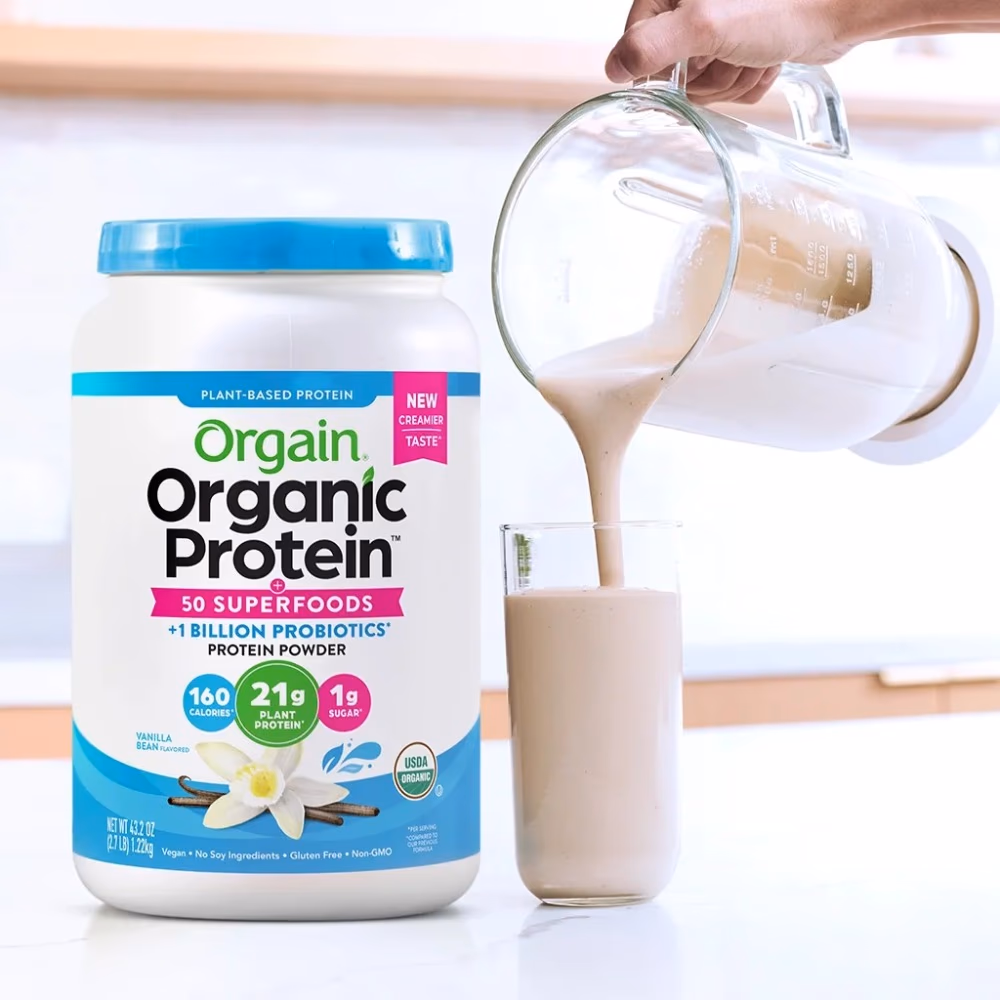 Orgain Organic Protein Powder Plant Based Superfood +1 Billion Probiotics - Vanilla flavor  5