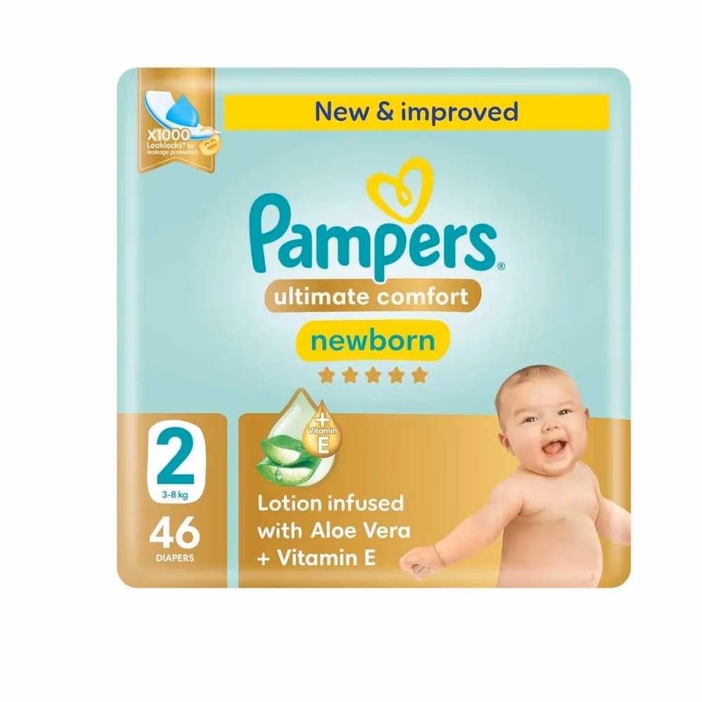 Pampers Newborn 2 Aloe + Vitamin E 46S