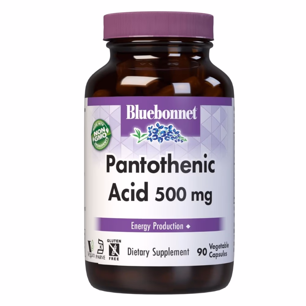 Bluebonnet Pantothenic 500mg 90 Caps 1