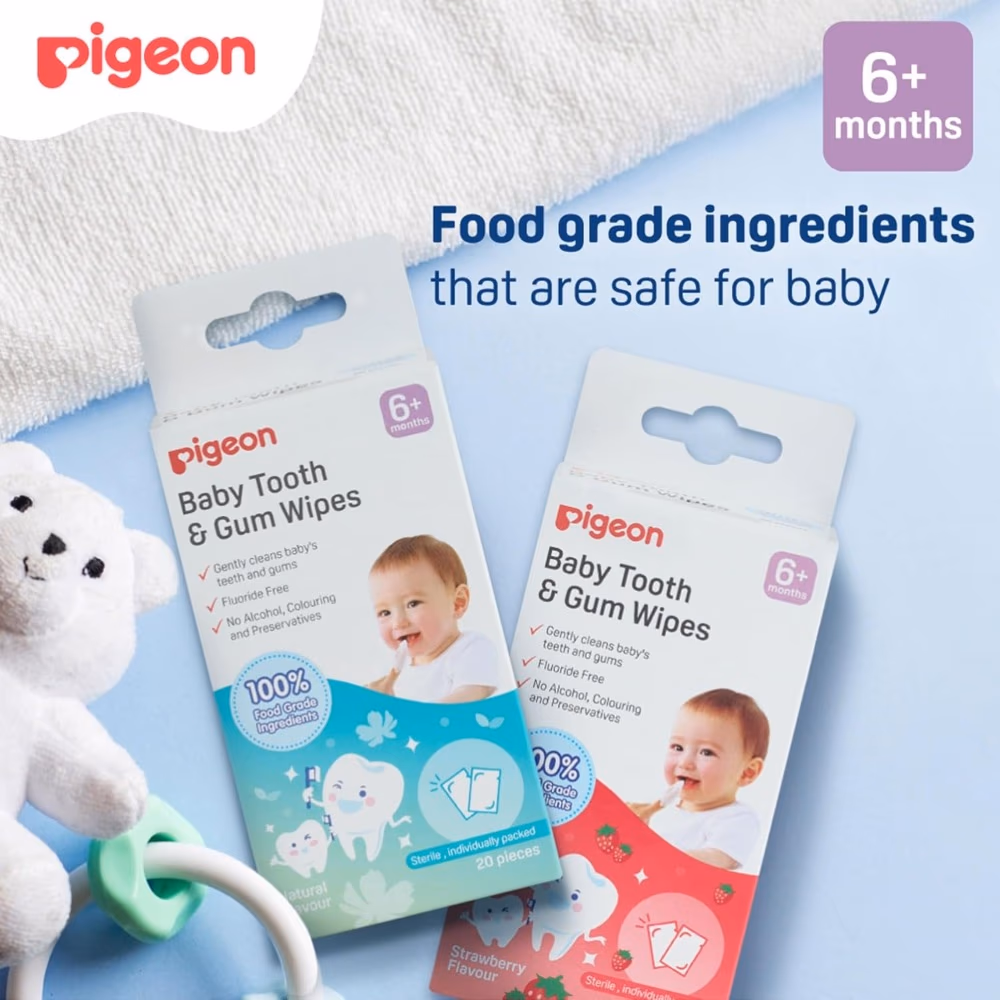 Pigeon Baby Tooth and Gum Wipes Strawberry 6+ Months – 20s 5