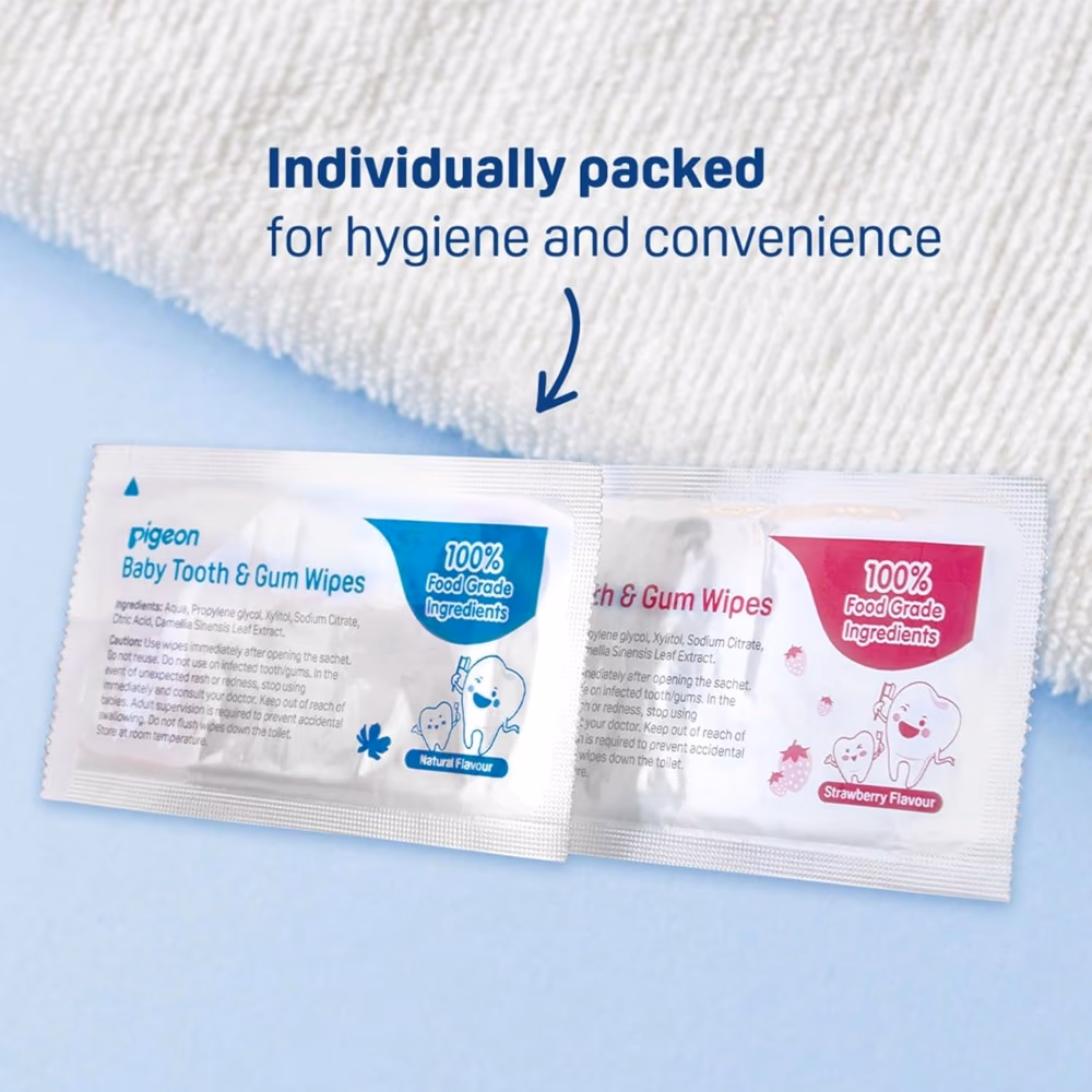 Pigeon Baby Tooth and Gum Wipes Strawberry 6+ Months – 20s 3