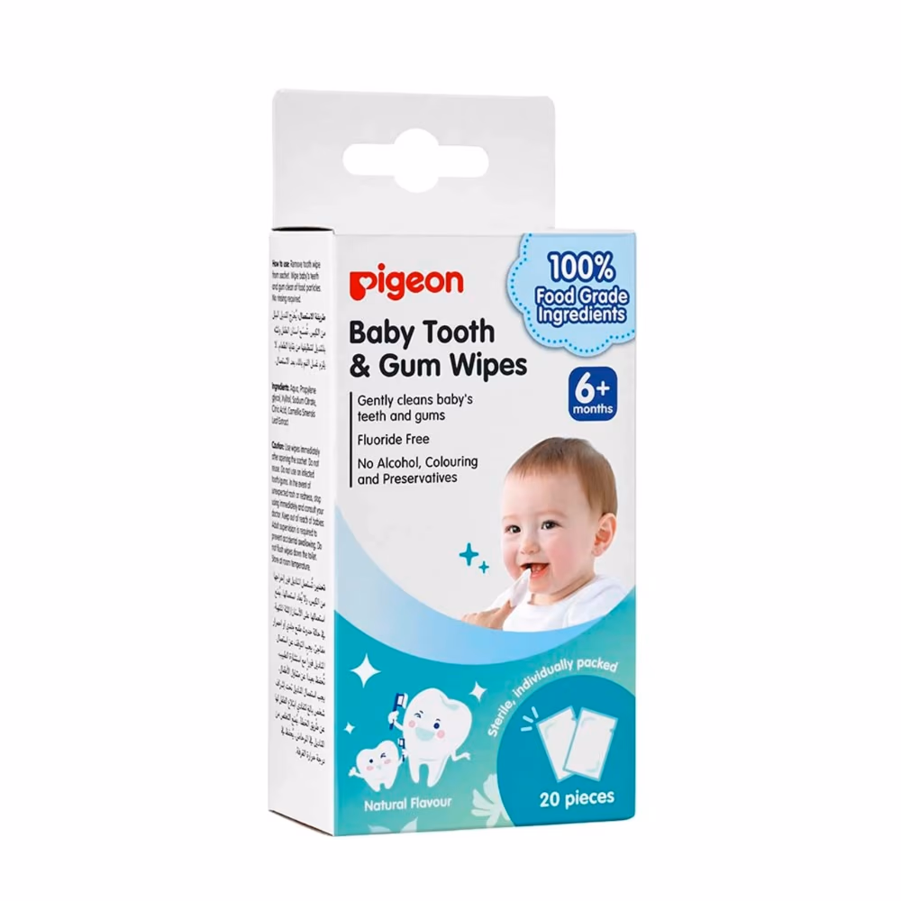 Pigeon Baby Tooth & Gum Wipes Natural 6+ Months – 20s