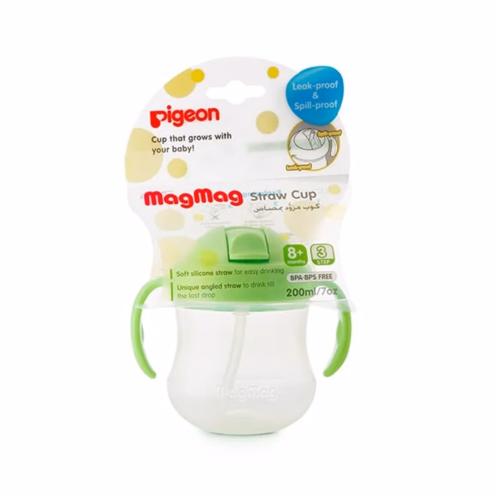 Pigeon MagMag Straw Cup Green Step 3 200ml 1