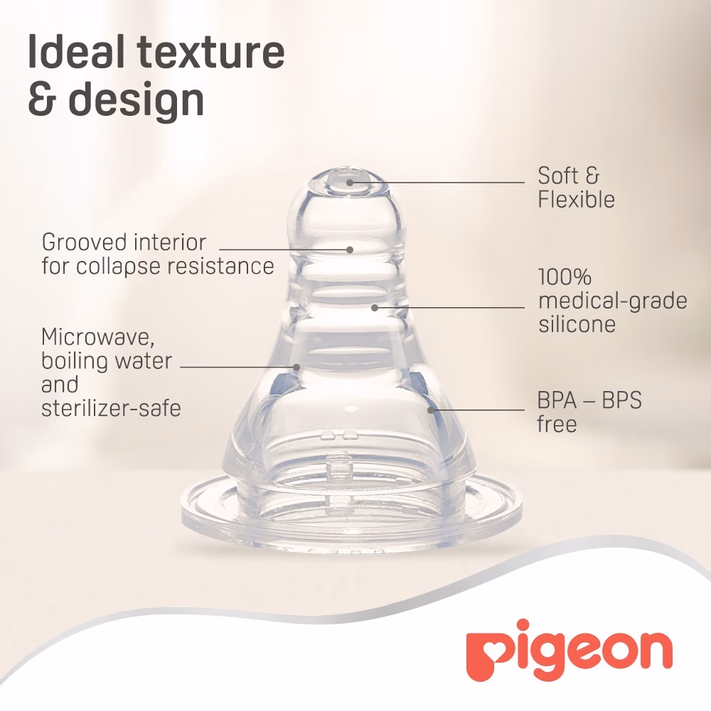 Pigeon Peristaltic Nipple Large 9+ Months 1s 17349 5