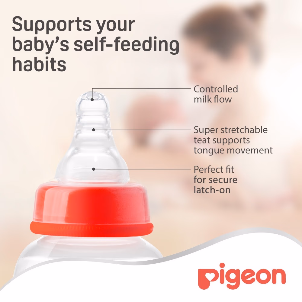 Pigeon Peristaltic Nipple Slim Neck Flexible 9+ Months 341 4