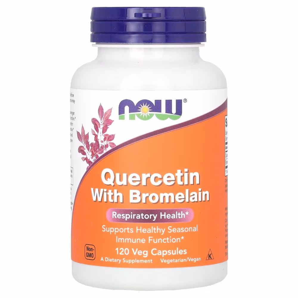 Now Quercetin with Bromelain 120 Veg Capsules 1